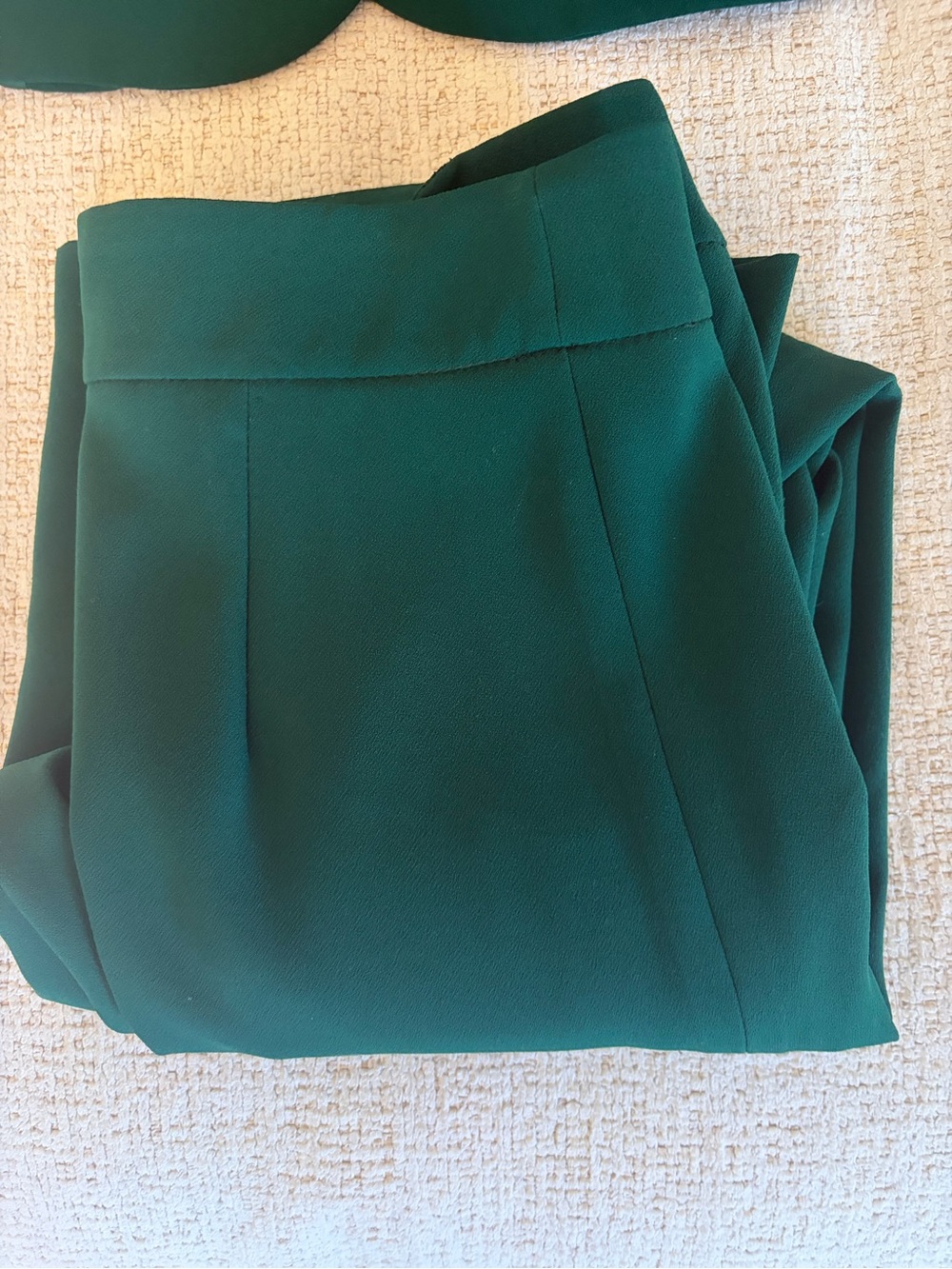 Zara Emerald Green Tailored High-Waist Trousers